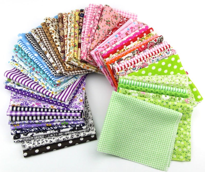 RayLineDo Fabric Patchwork Craft Material Mixed Squares Bundle 2025cm 15pcs - Image 1